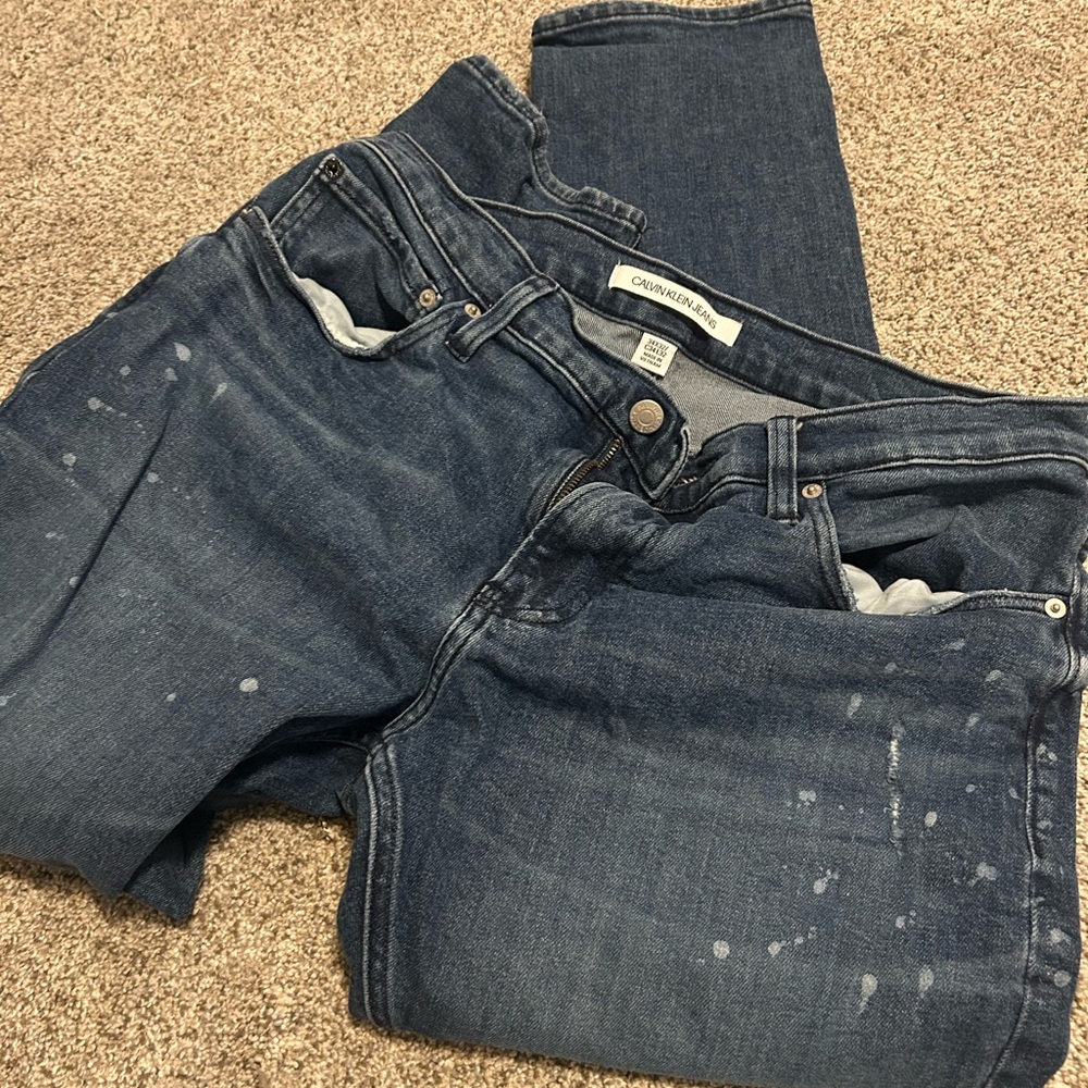 Calvin Klein Jeans Men's Slim Fit Dark Blue Denim